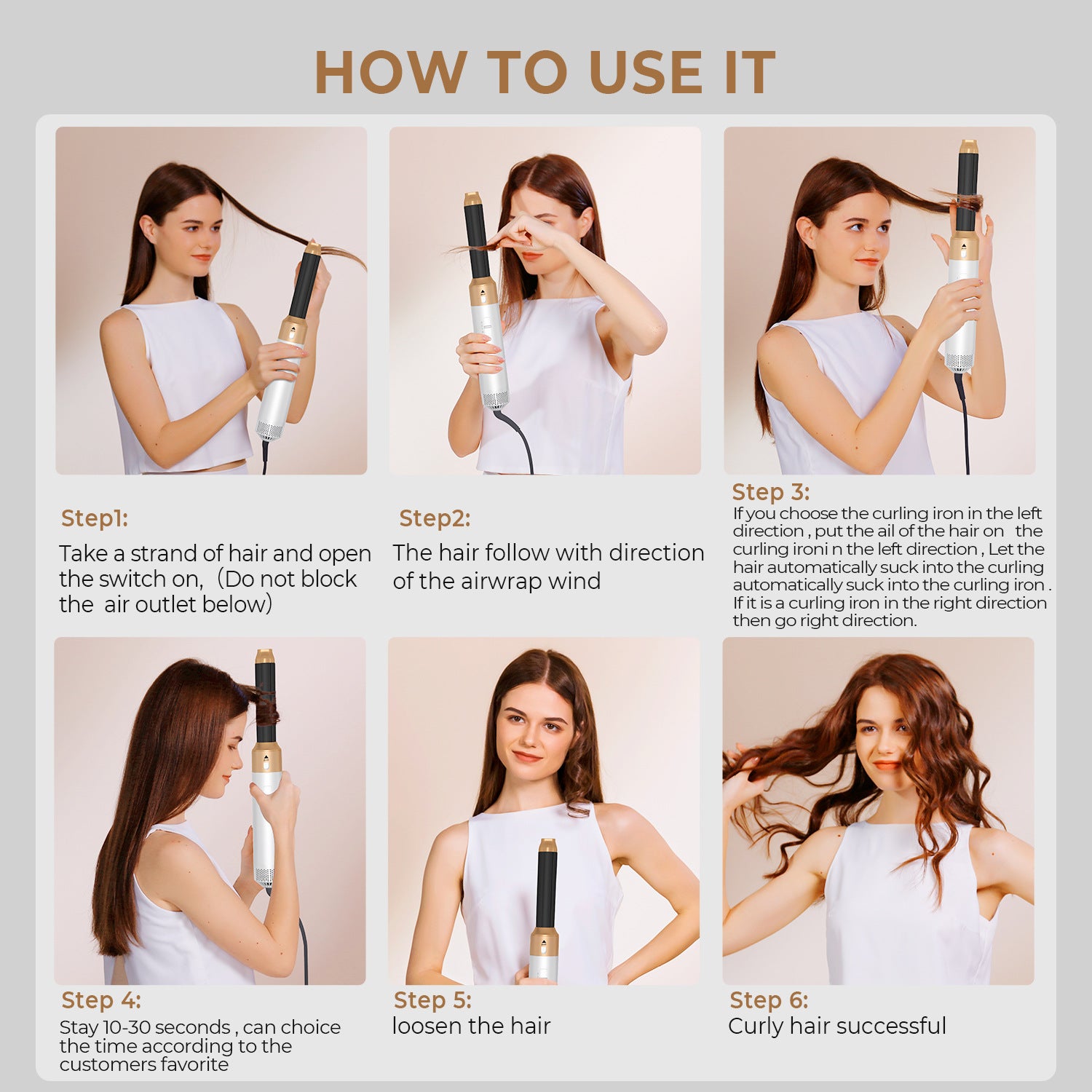 Multi-Functional Hair Styler with Hot Air Comb