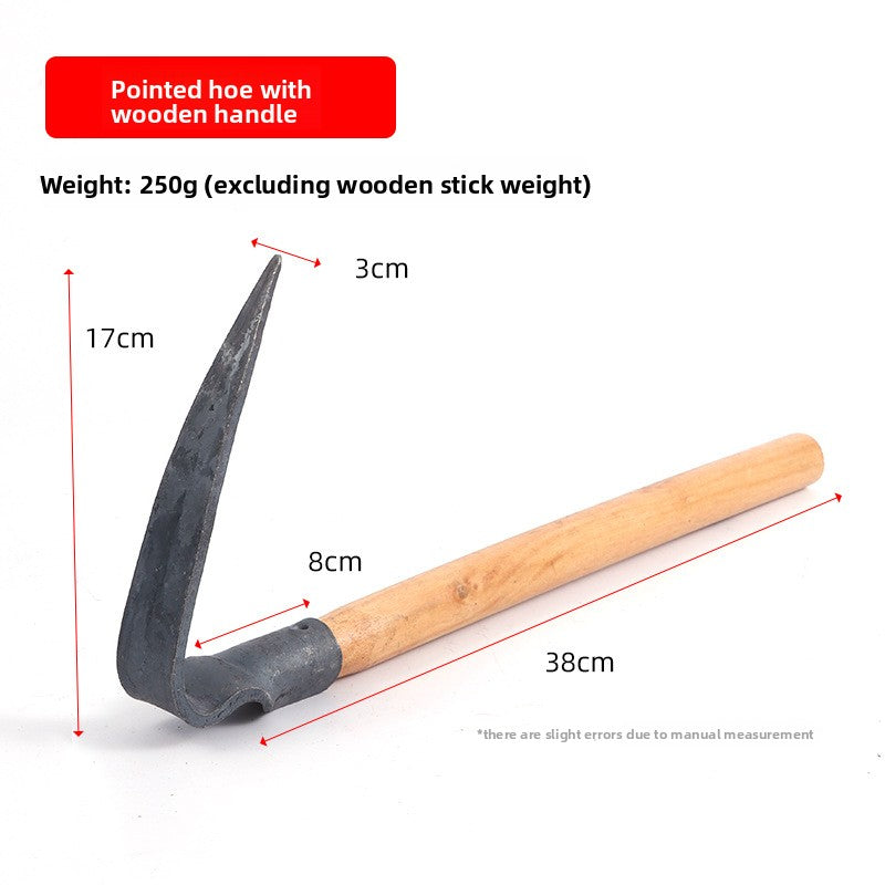Multi-functional Hand Forged Pickaxe with Wooden Handle