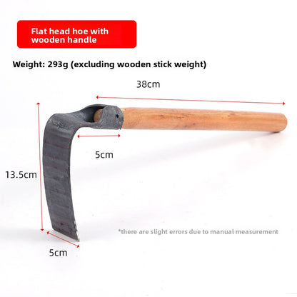 Multi-functional Hand Forged Pickaxe with Wooden Handle