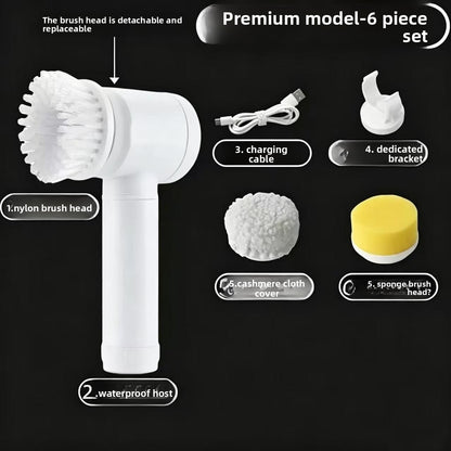 Multi-Functional Handheld Wireless Electric Cleaning Brush