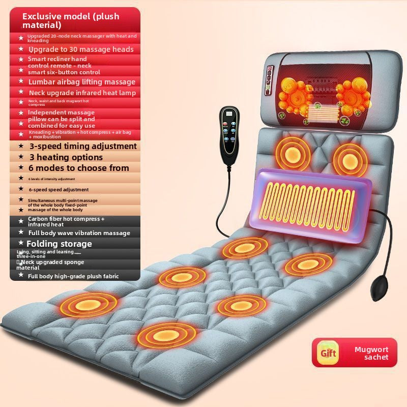 Multi-functional hot compress massage mattress