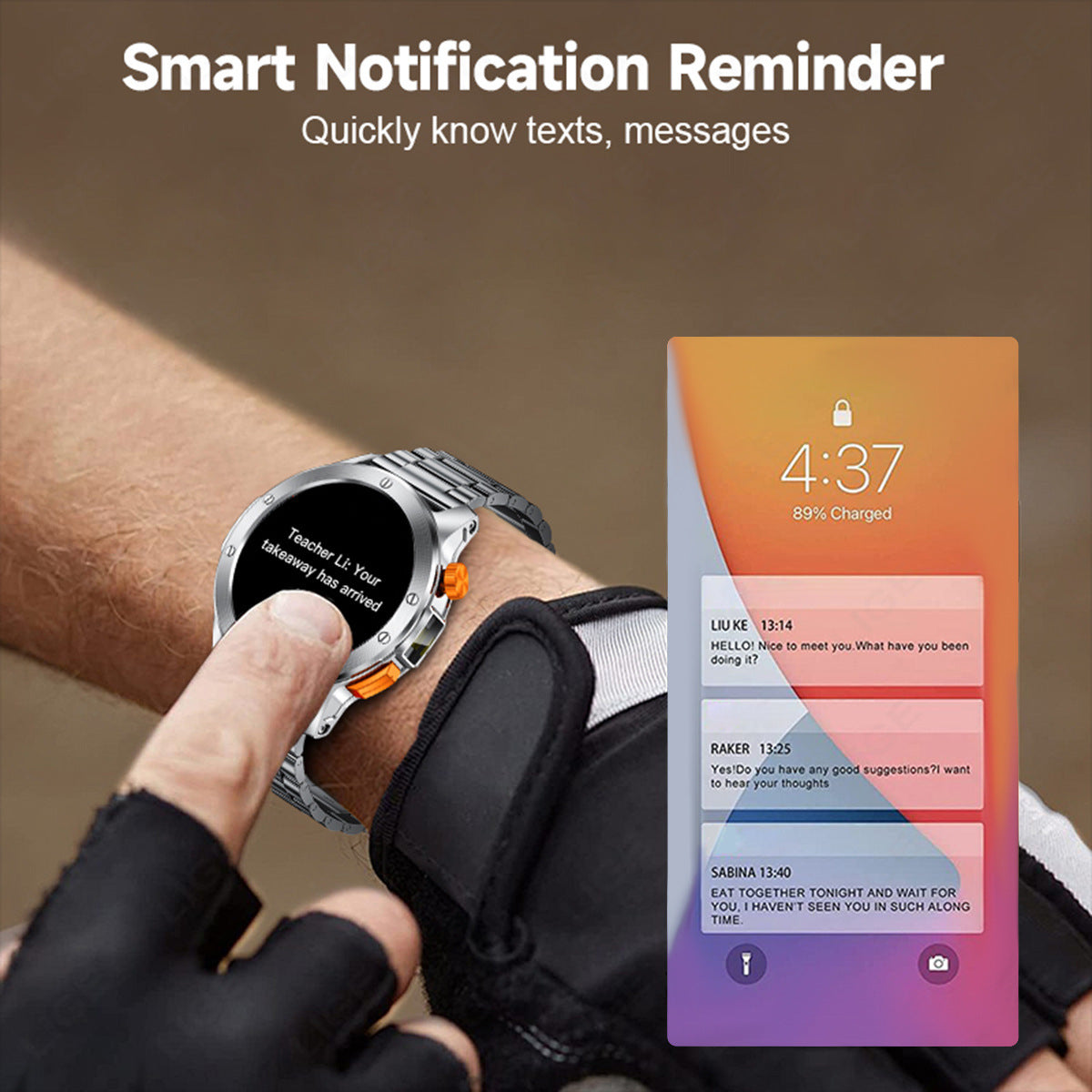 Multi-functional large-screen smartwatch fitness band