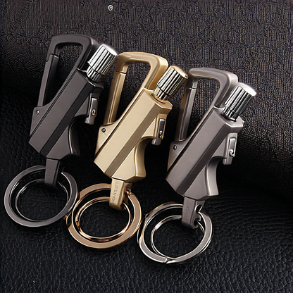 Multi-functional lighter keychain