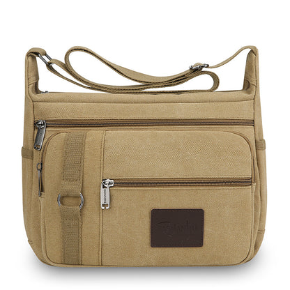 Multi-Functional Mens Canvas Crossbody Bag