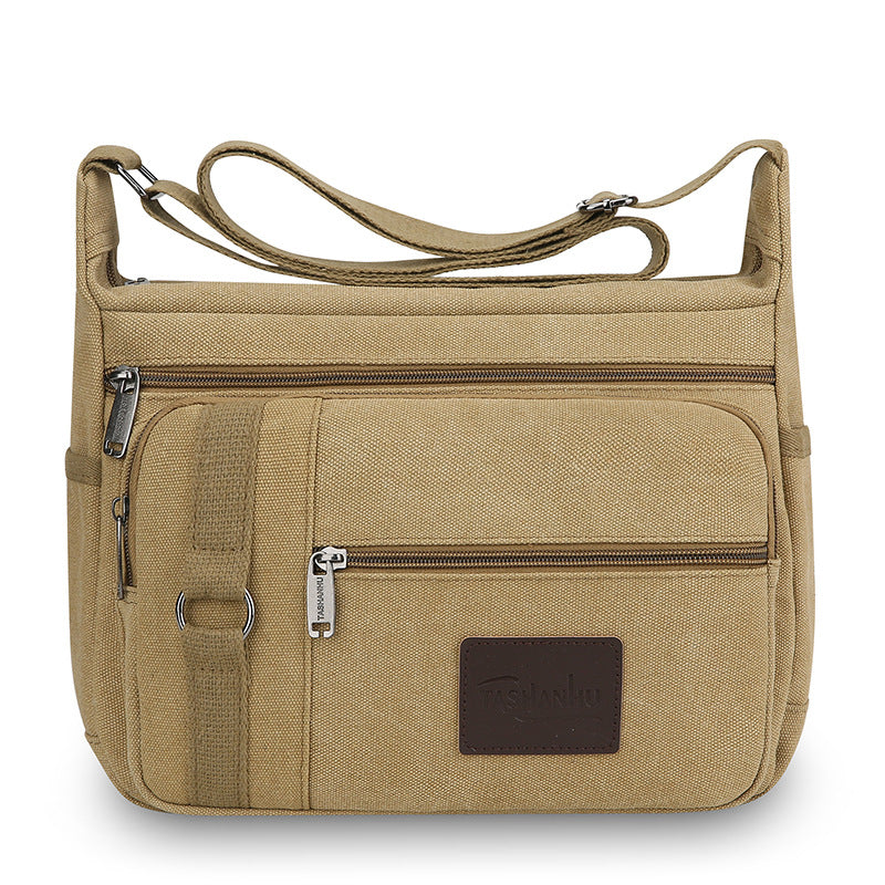 Multi-Functional Mens Canvas Crossbody Bag