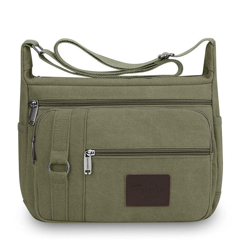 Multi-Functional Mens Canvas Crossbody Bag