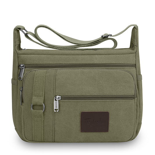 Multi-Functional Mens Canvas Crossbody Bag