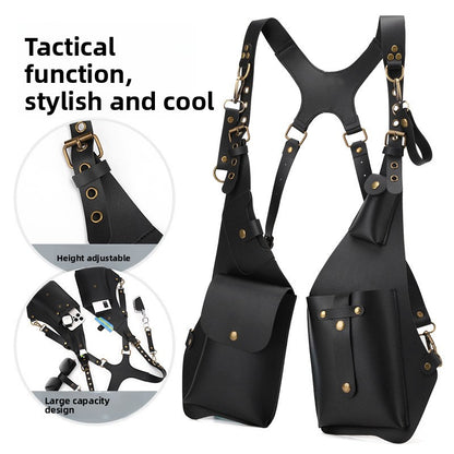 Multi-functional Mens PU Chest Bag