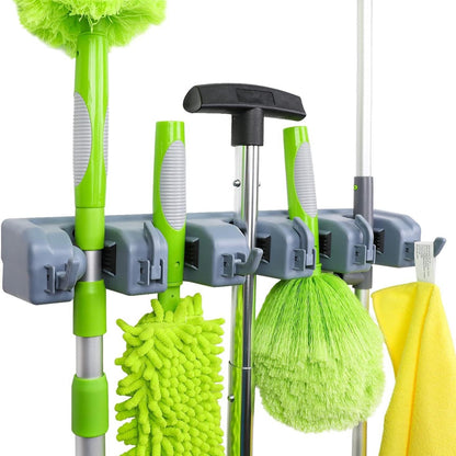 Multi-functional mop holder