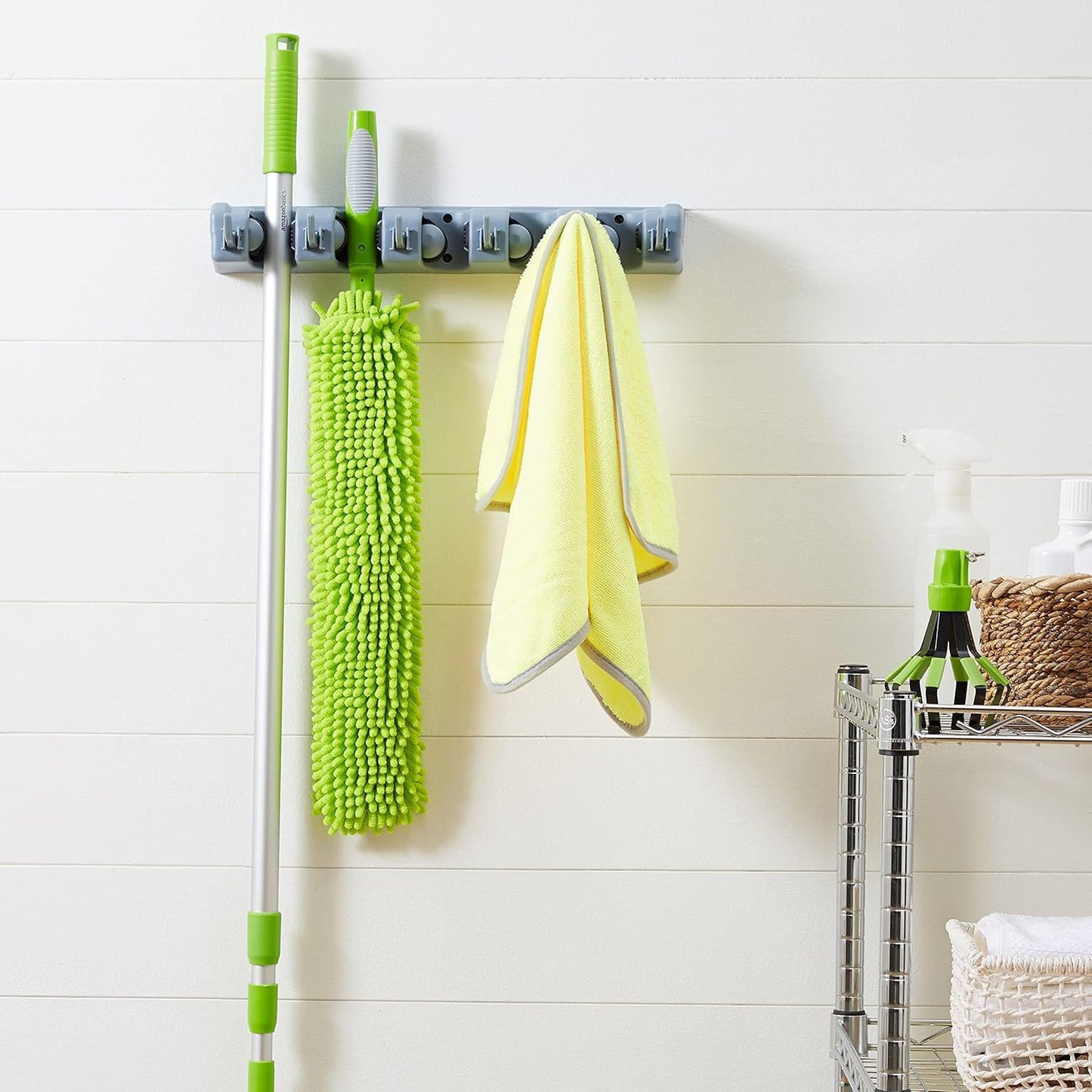 Multi-functional mop holder
