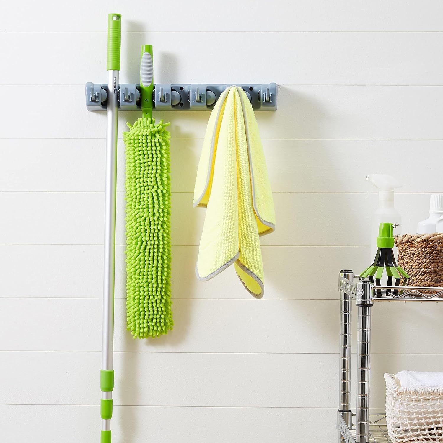 Multi-functional mop holder