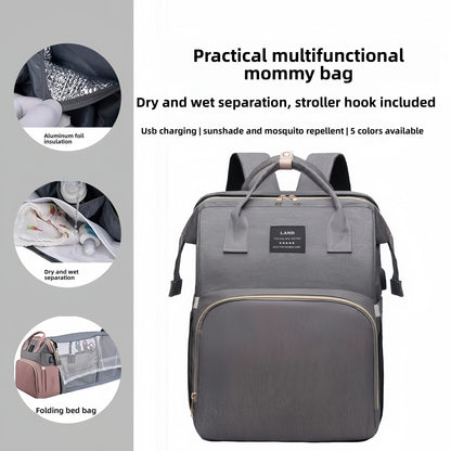 Multi-functional Mosquito-Repellent Foldable Travel Crib and Carry Bag