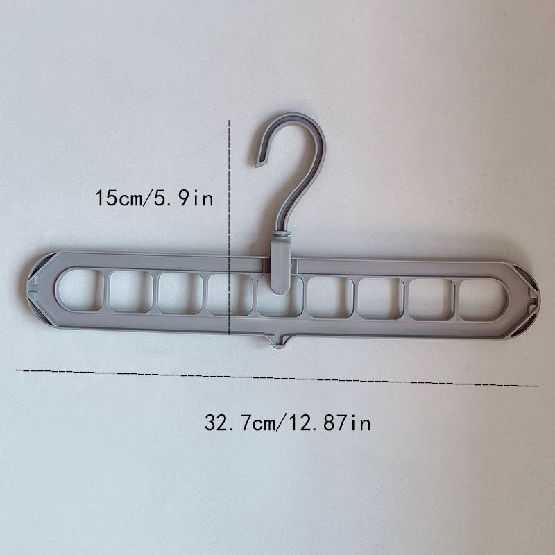 Multi-functional Nine-hole Plastic Hanger
