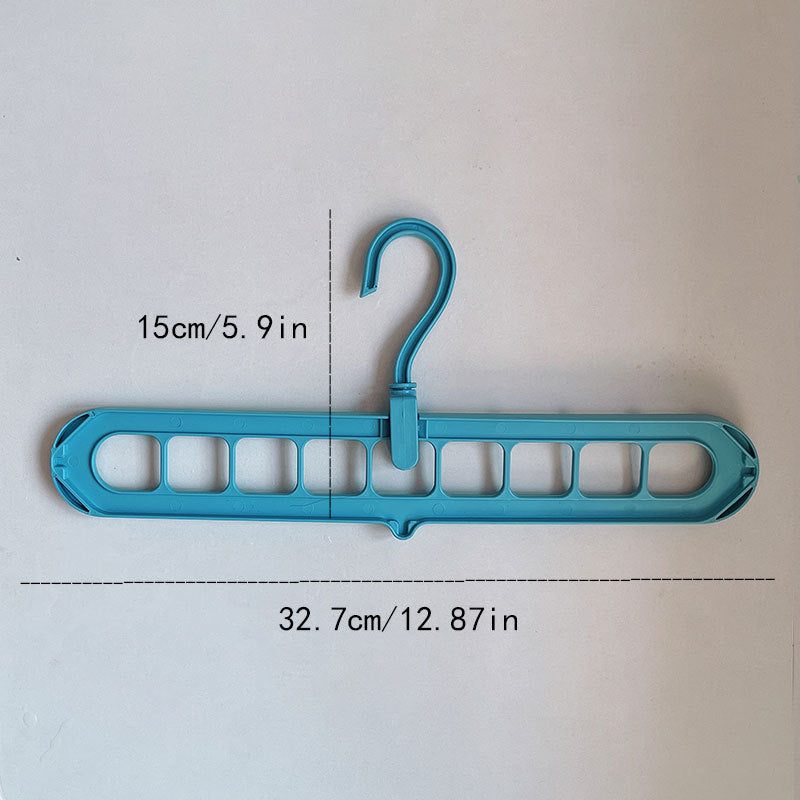 Multi-functional Nine-hole Plastic Hanger
