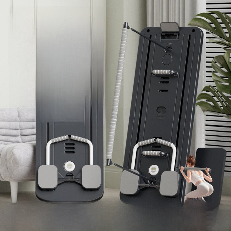 Multi-functional pole-mounted Pilates mat