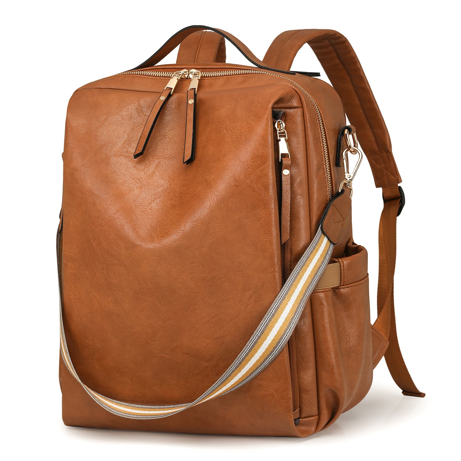 Multi-functional PU Leather Women Backpack