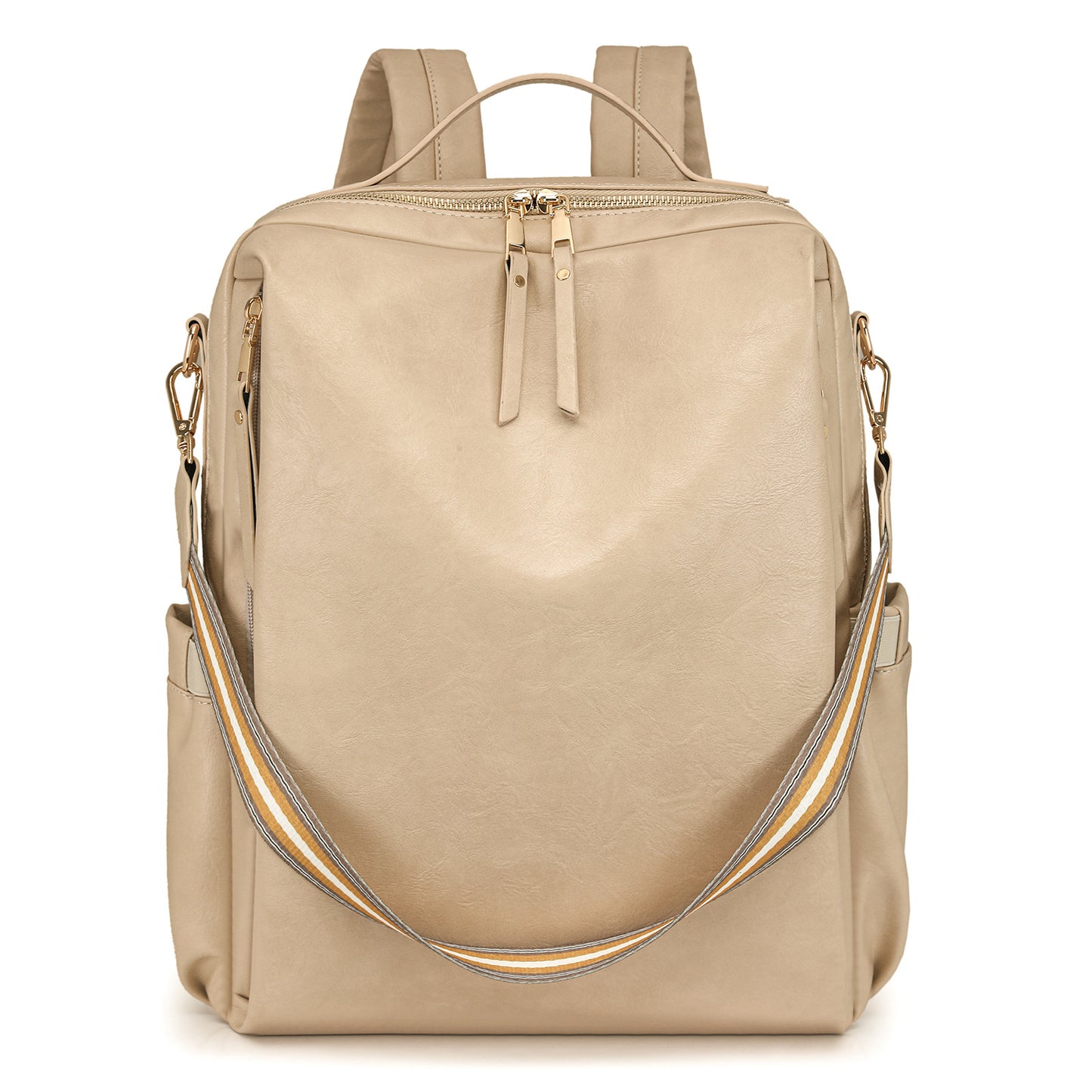 Multi-functional PU Leather Women Backpack