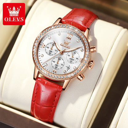 Multi-functional quartz watch for women