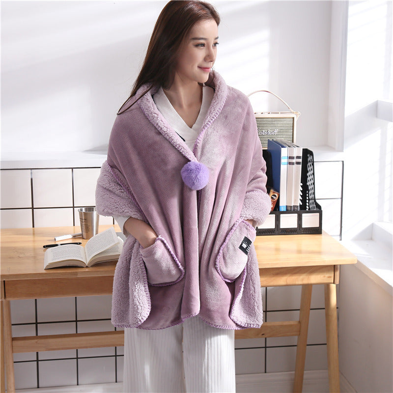 Multi-functional scarf blanket