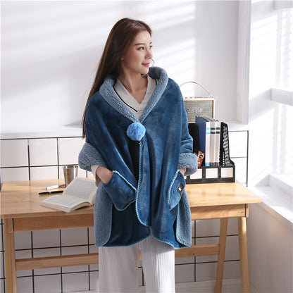 Multi-functional scarf blanket