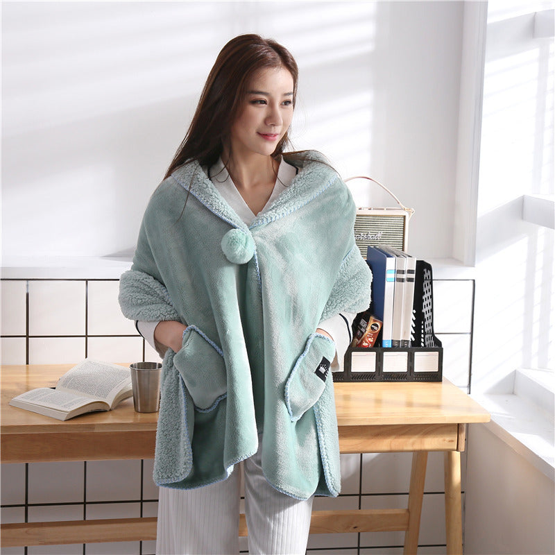 Multi-functional scarf blanket