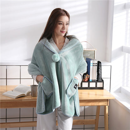 Multi-functional scarf blanket
