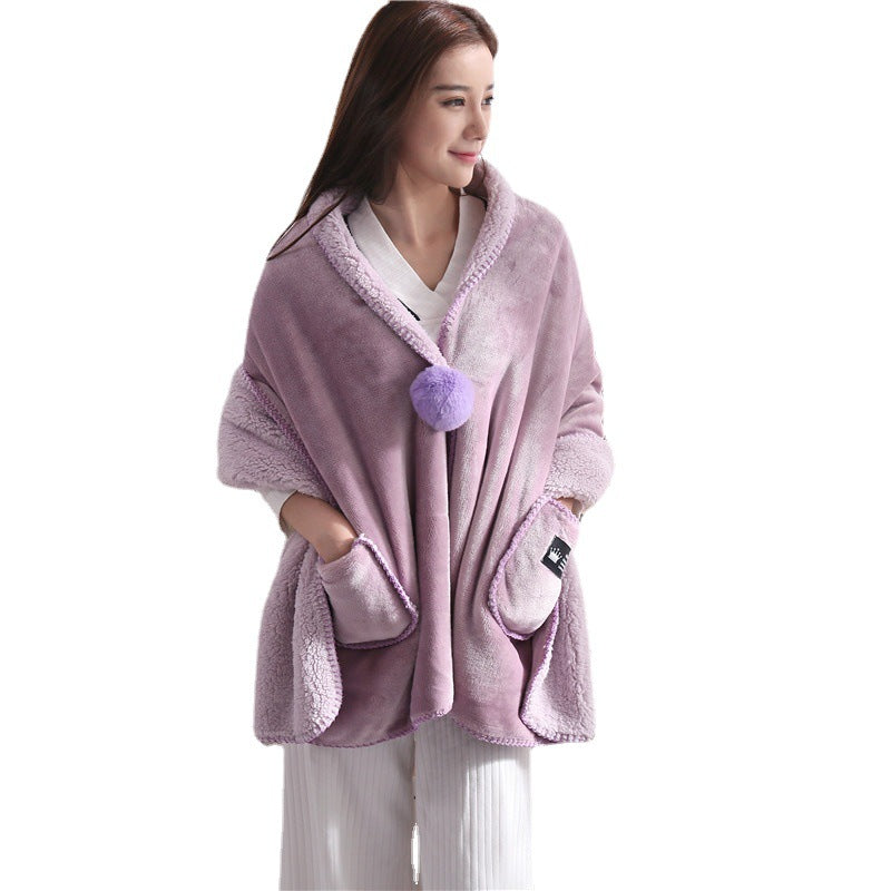 Multi-functional scarf blanket