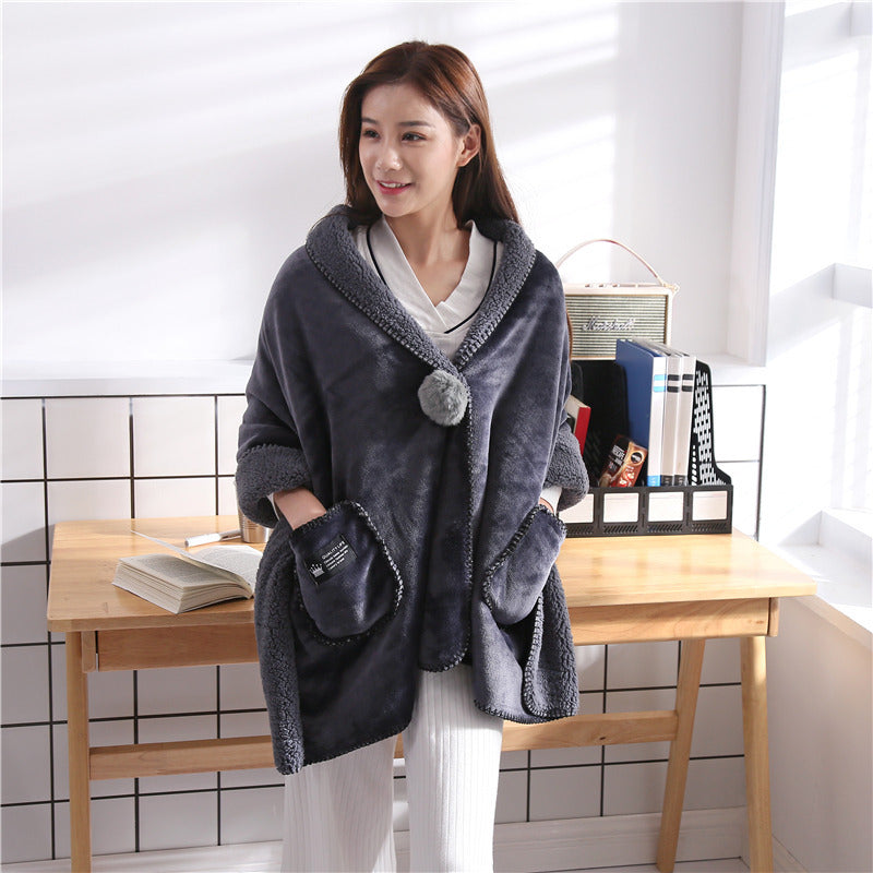 Multi-functional scarf blanket
