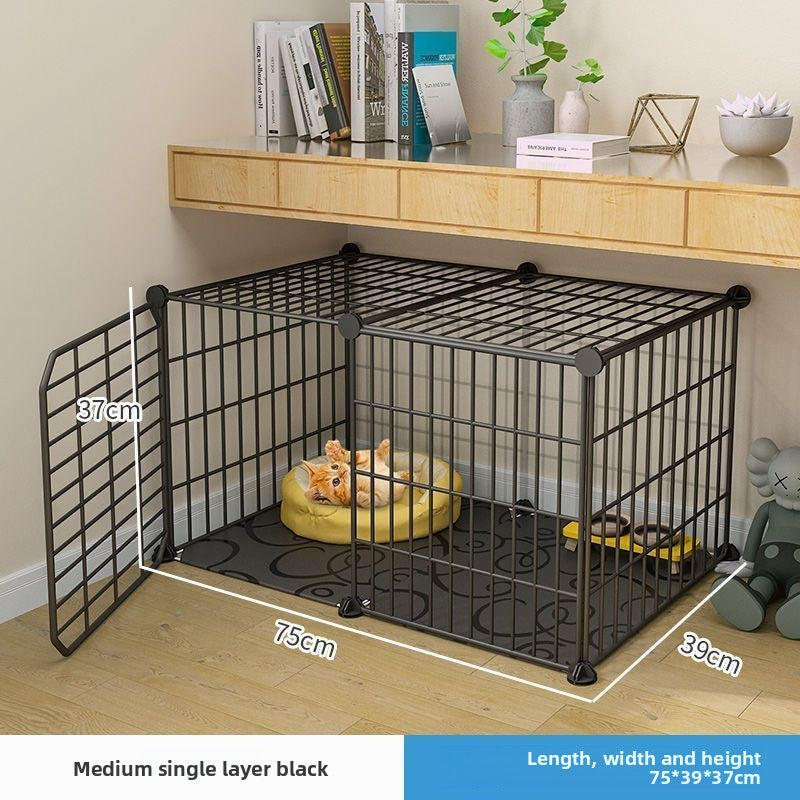Multi-Layer Cat Cage with Toilet and Rest Area