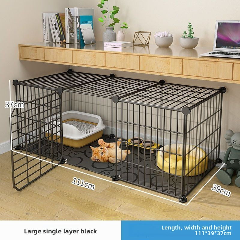 Multi-Layer Cat Cage with Toilet and Rest Area