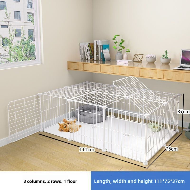 Multi-Layer Cat Cage with Toilet and Rest Area