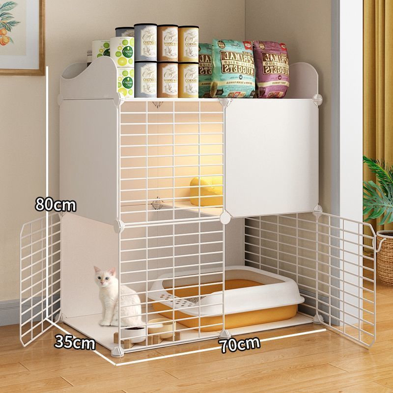 Multi-Layer Cat Cage with Toilet and Rest Area