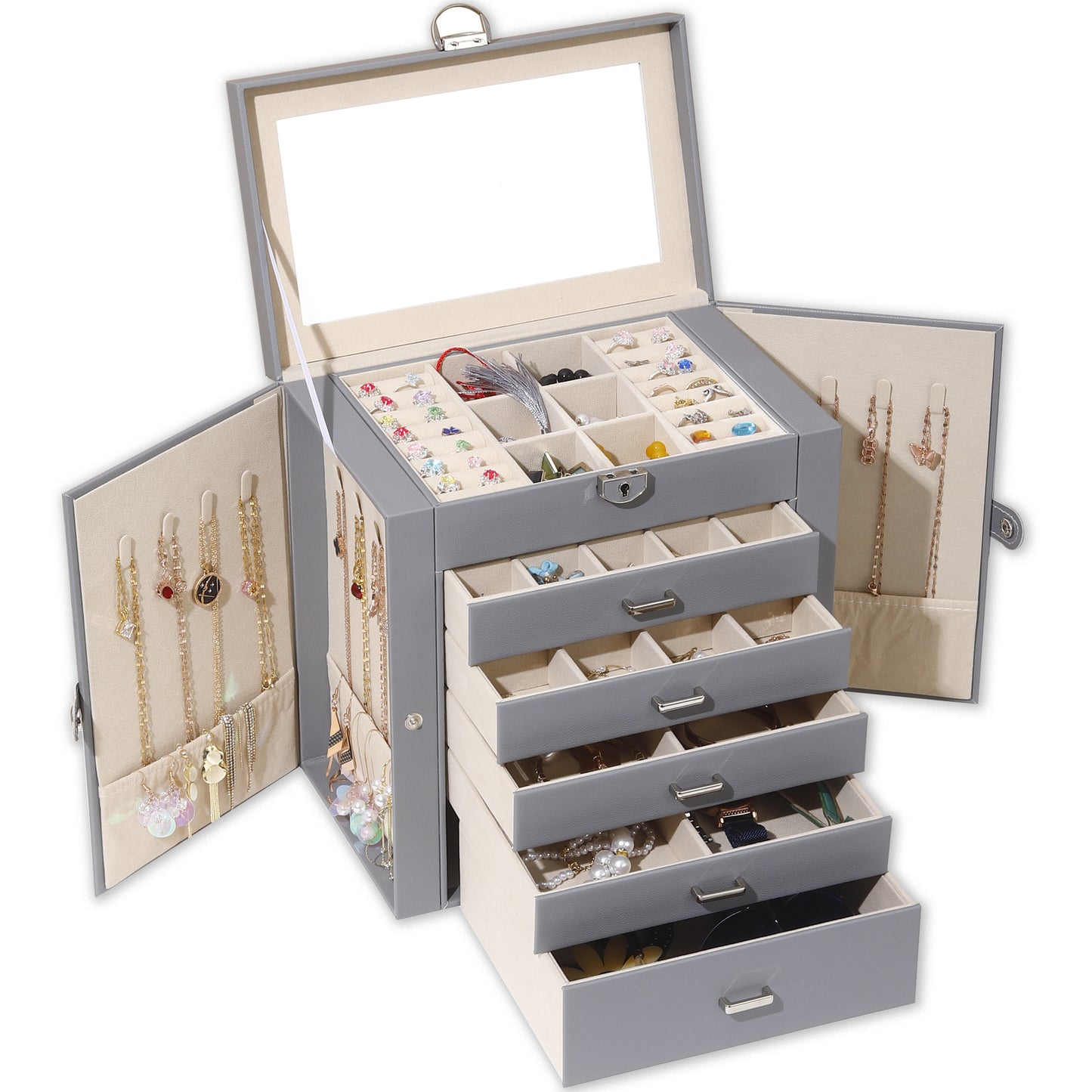 Multi-Layer Dust-Proof Jewelry Organizer Box