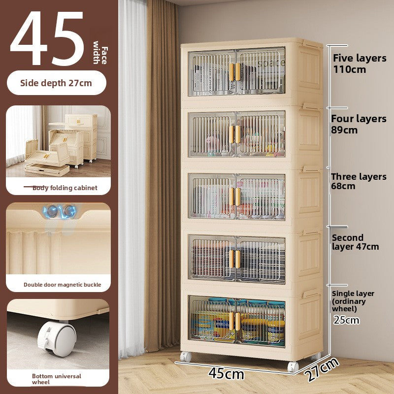 Multi-layer Foldable Storage Cabinet