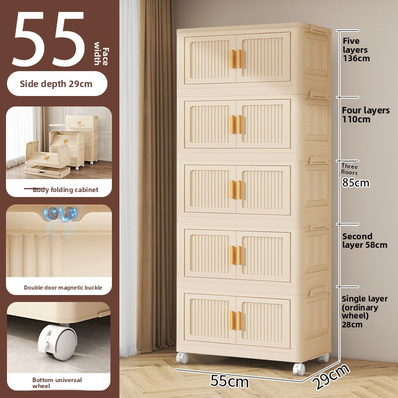 Multi-layer Foldable Storage Cabinet