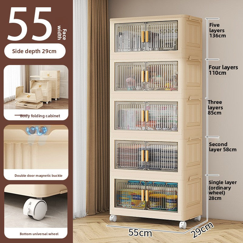 Multi-layer Foldable Storage Cabinet
