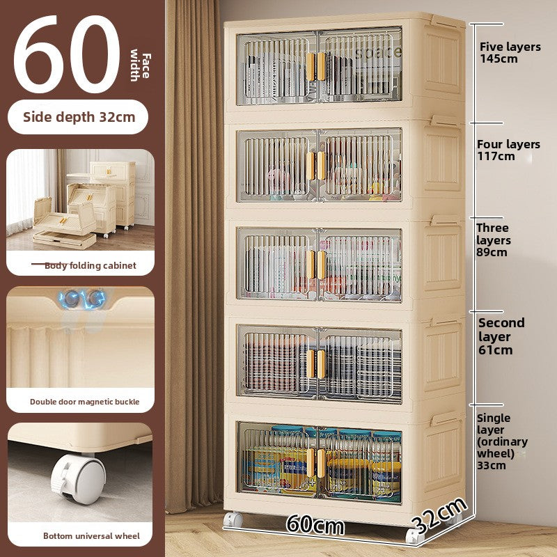 Multi-layer Foldable Storage Cabinet