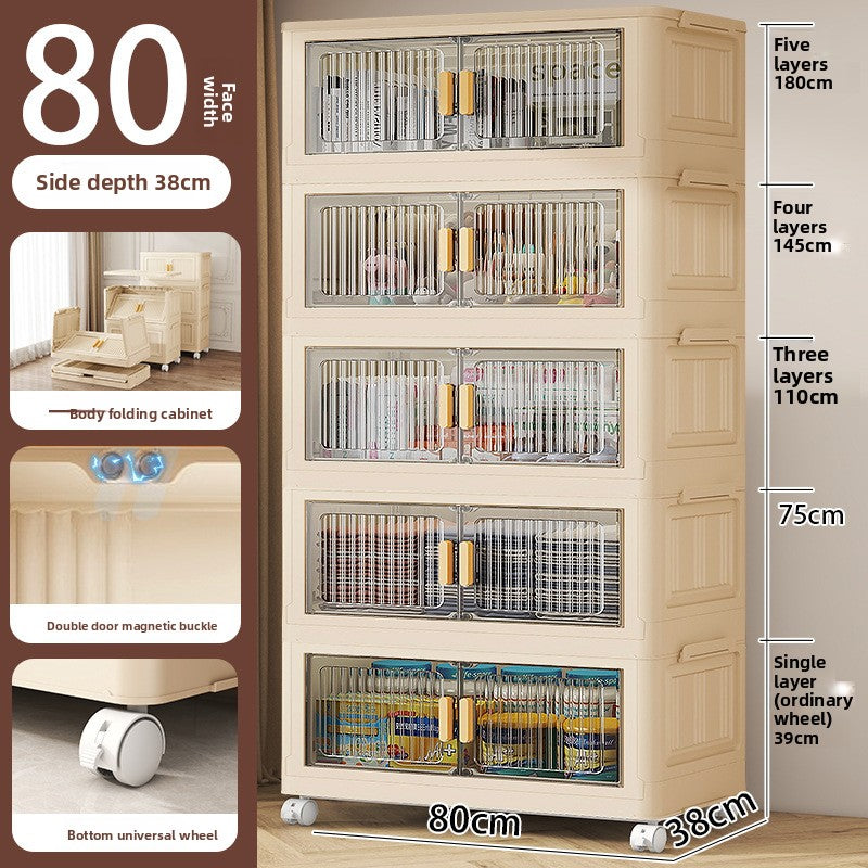 Multi-layer Foldable Storage Cabinet