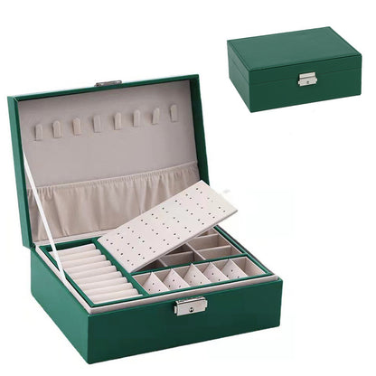 Multi-Layer Jewelry Storage Box with PU Leather
