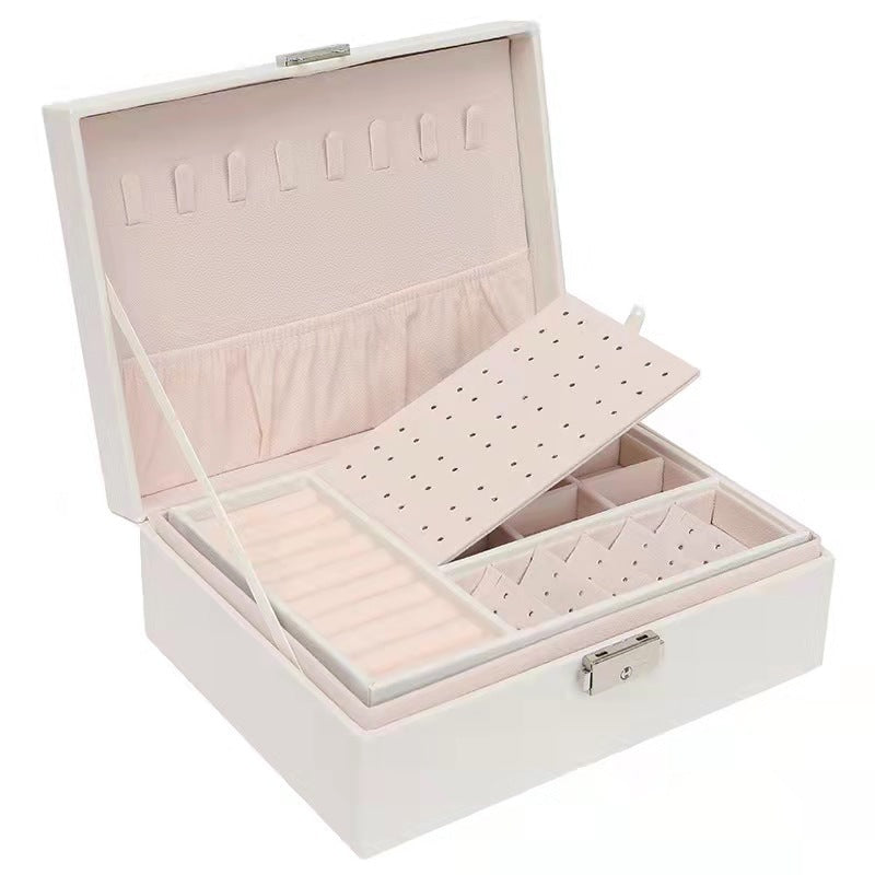 Multi-Layer Jewelry Storage Box with PU Leather