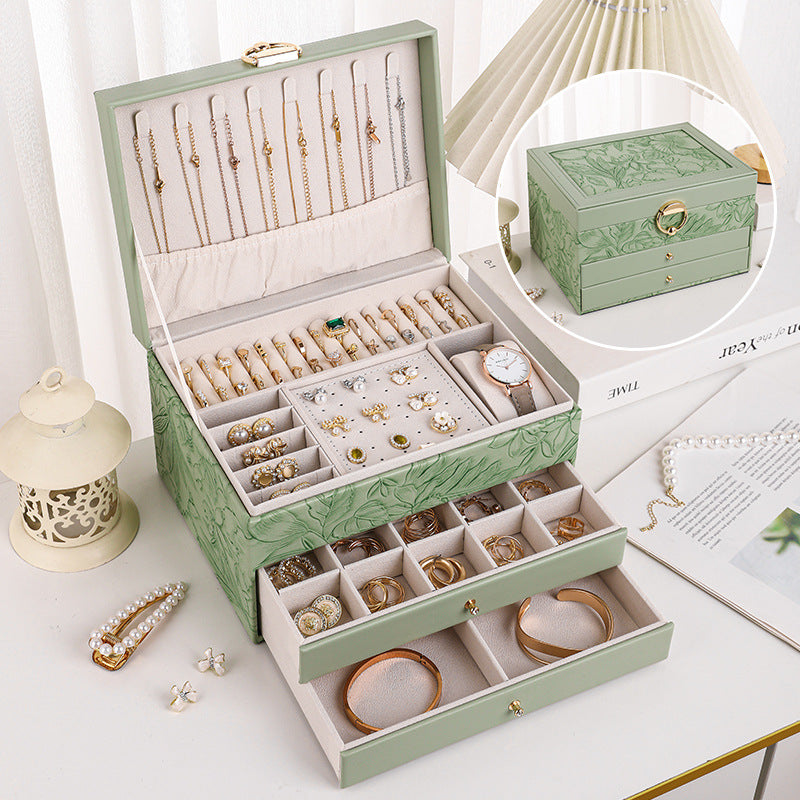 Multi Layer Locking Jewelry Storage Box