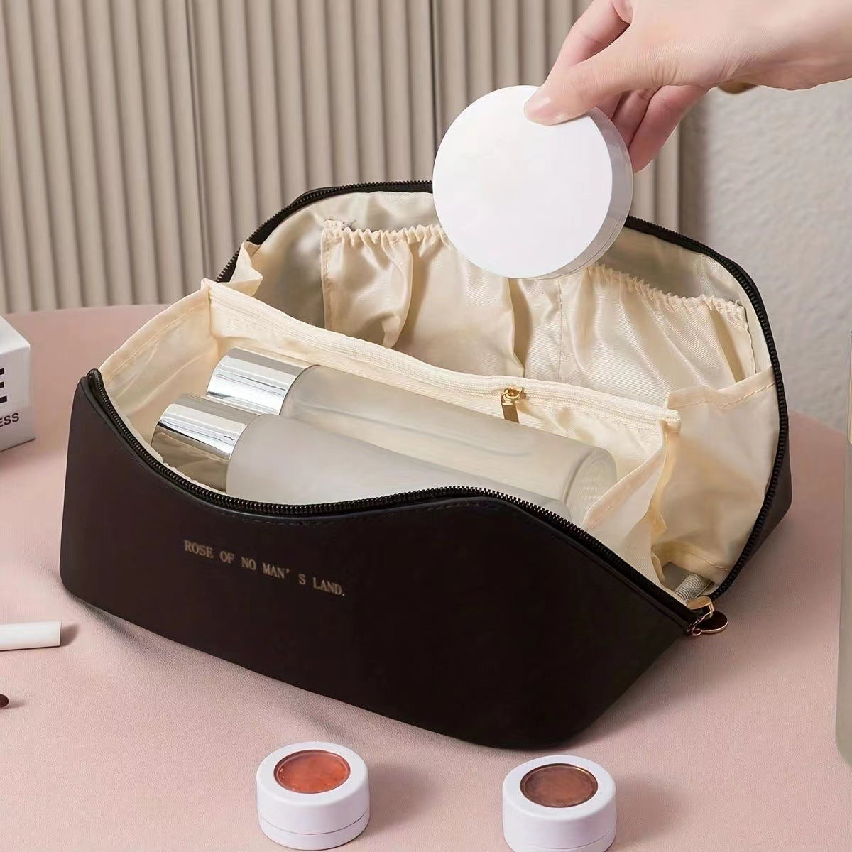 Multi-layer makeup storage bag