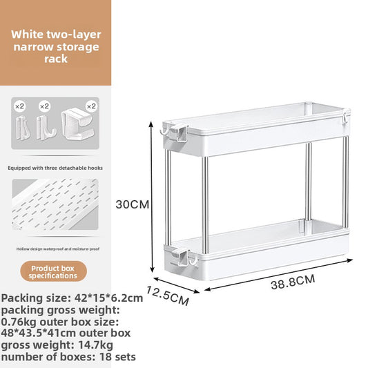 Multi-Layer Mobile Storage Trolley for Home Organization