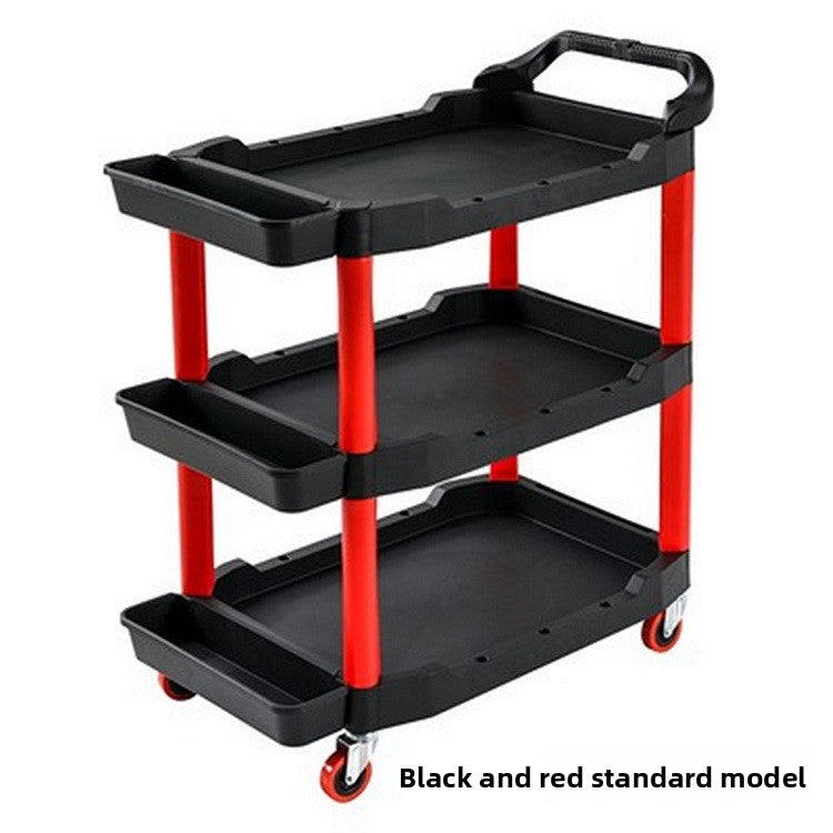 Multi-Layer Plastic Tool Trolley for Car Wash
