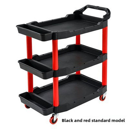 Multi-Layer Plastic Tool Trolley for Car Wash