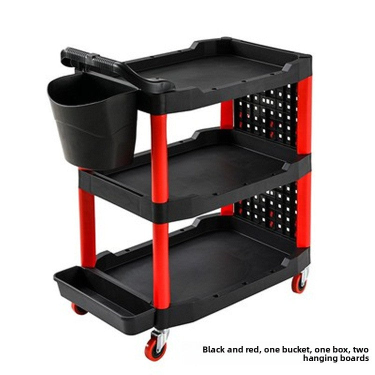 Multi-Layer Plastic Tool Trolley for Car Wash