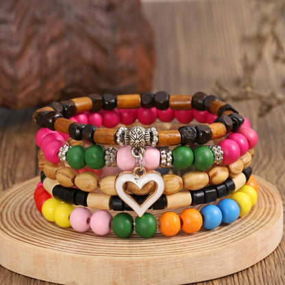 Multi-Layer Retro Beaded Feather Bracelet