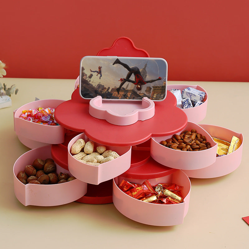 Multi-layer Rotating Compartment Fruit Plate