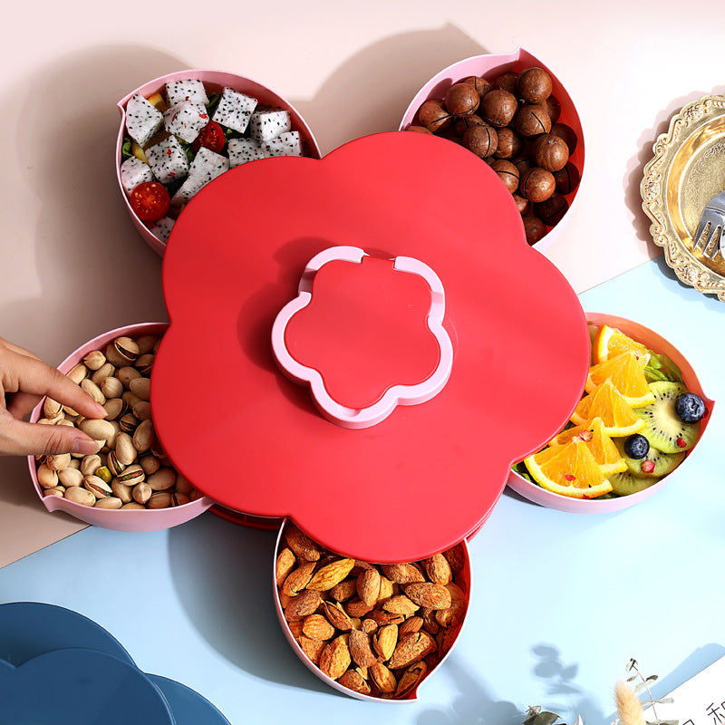 Multi-layer Rotating Compartment Fruit Plate