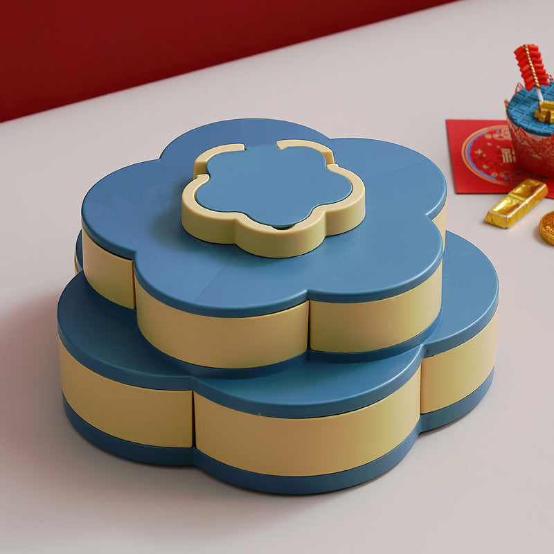 Multi-layer Rotating Compartment Fruit Plate